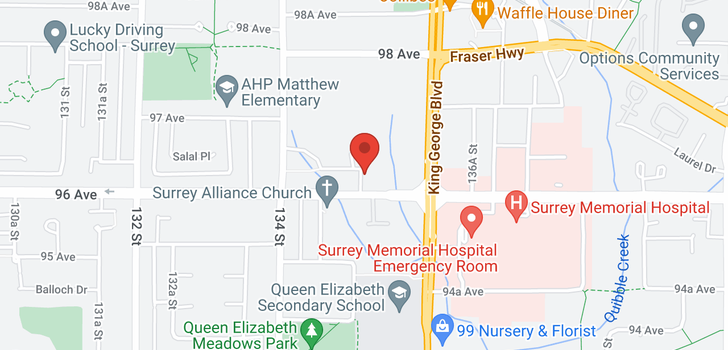 map of 212 13507 96 AVENUE